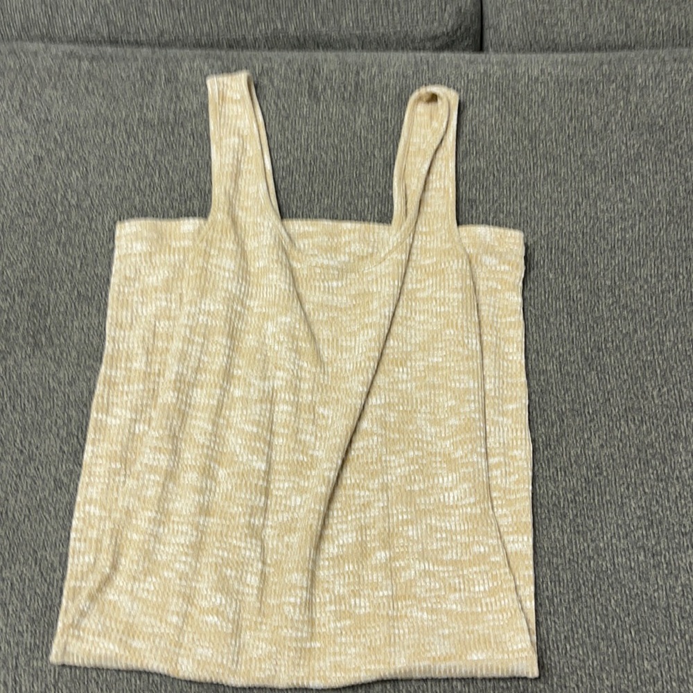 Comfy mid length golden tan tank summer dress